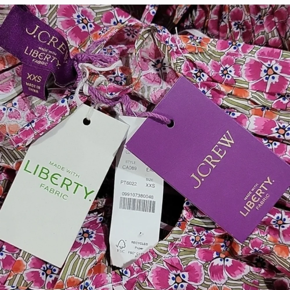 J Crew Tie-waist halter dress in Liberty® Ellie fabric NWT Sz XXS CA089